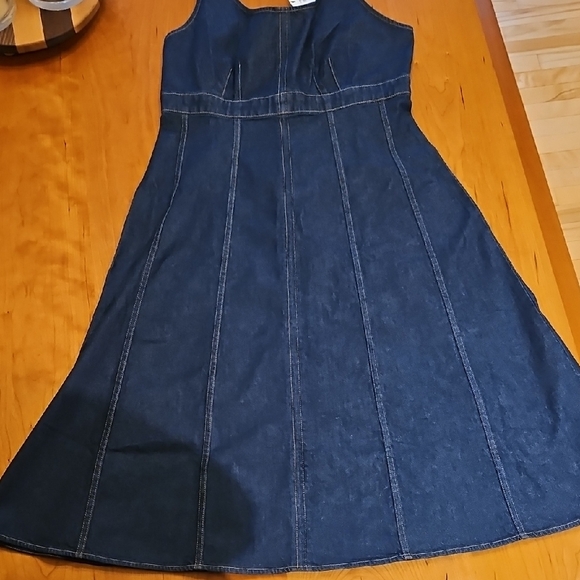 Banana Republic Structured Dark Blue Denim Midi Dress - Picture 3 of 4